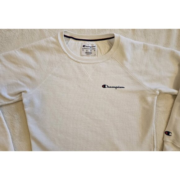 White Champion Authentic Atheticwear sweatshirt Size XS Mens - Picture 2 of 11